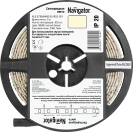Светодиодная лента Navigator 71 699 NLS-5730WW60-30-IP20-12V R5