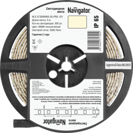 Светодиодная лента Navigator 71 700 NLS-5730WW60-30-IP65-12V R5