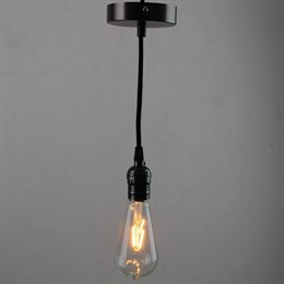 Ретро патрон с подвесом E27 Черный Sun Lumen 056-724