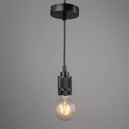 Ретро патрон с подвесом E27 Черный Sun Lumen 056-571