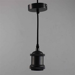 Ретро патрон с подвесом E40 Черный Sun Lumen 056-700