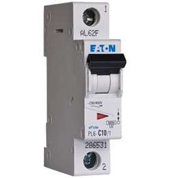 Автоматический выключатель 1п C 10А PL6-C10/1 6кА EATON 286531