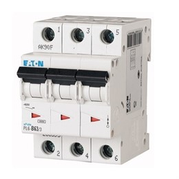 Автоматический выключатель 3п C 63А PL6-C63/3 6кА EATON 286607