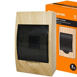Бокс TDM ELECTRIC ЩРН-П-4 модулей навесной пластик IP40 «Эко» сосна
