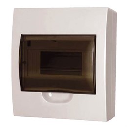 Бокс TDM ELECTRIC ЩРВ-П-8 модулей встраиваемый пластик IP40 с дымчатой дверцей