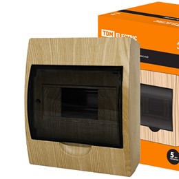 Бокс TDM ELECTRIC ЩРН-П-6 модулей навесной пластик IP40 «Эко» сосна