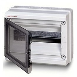 Бокс ABB EUROPA IP65 настенный 12М с прозрачной дверцей серый