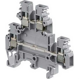 ABB M4/6.D2 Entrelec Клеммник винтовой 2-х уровневый до 4мм.кв., серый "фазный"