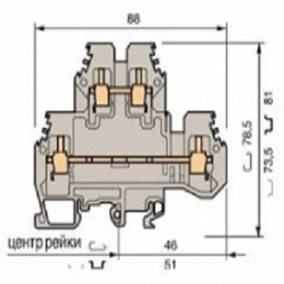 ABB M6/8.ST1Entrelec Клеммник винтовой до 6 мм.кв