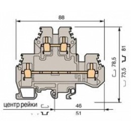 ABB M6/8.STA Entrelec Клеммник винтовой до 6мм.кв