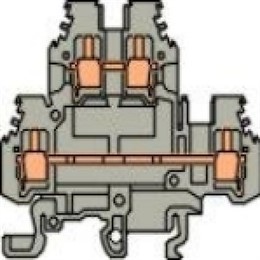 ABB M4/6.DD Клеммник винтовой 2-х уровневый до 4мм.кв