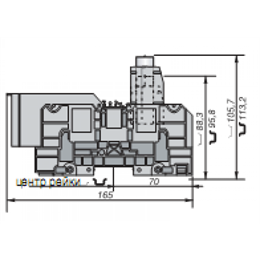 ABB D70/32.AF Клемма силовая, для провода в наконечнике под болт и круглого 70мм.кв