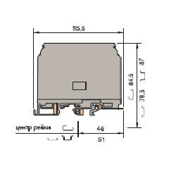 ABB D95/26 Entrelec Клеммник винтовой до 95 мм.кв., синий "нейтраль"