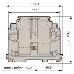 ABB D150/31.D10 Клеммник винтовой 150мм.кв., желтый