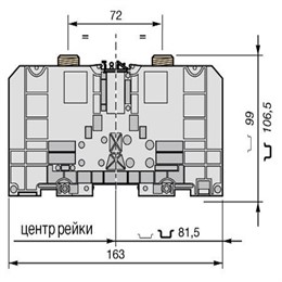 ABB D185/55.AF Клемма силовая, для провода в наконечнике под болт и круглого 185мм.кв