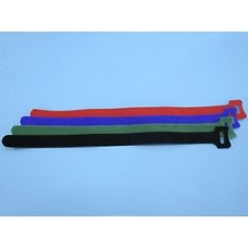 Стяжка с липучкой 310х16мм, открывающаяся, (черная), KSS (уп.20 шт.)