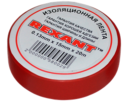 Изолента 19мм х 25м красная REXANT
