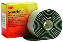 Изолента мастичная 3M Scothfil 38мм Х 1,5м Х 3,2мм (сырая резина)