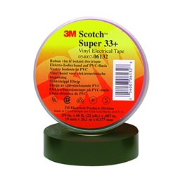 Лента виниловая электроизоляционная профессиональная, черная 3M Scotch® SUPER 33 19мм х 0,177мм х 20,1м (от -40 до 105 °С) 8580