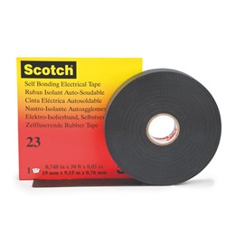 Высокоэластичная резиновая изоляционная лента Scotch 23 3M 19мм х 9,15м x 0,76mm(Черный цвет)