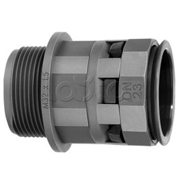 DKC Муфта труба-коробка D=12мм, M20х1.5, полиамид, IP66 / черный