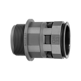 DKC Муфта труба-коробка D=17мм, M20х1.5, полиамид, IP66 / черный