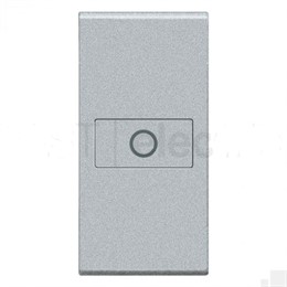 NT4916M2A Bticino LivingLight Клавиша Axial Лампа. размер 2 модуля. цвет алюминий