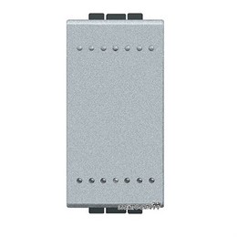 NT4003N Bticino LivingLight Переключатель с винтовыми клемами. размер 1 модуль. цвет алюминий