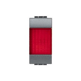 L4371R Bticino LivingLight. Сигнальный элемент . красный 1 модуль для ламп 11250L-11251L-11252L