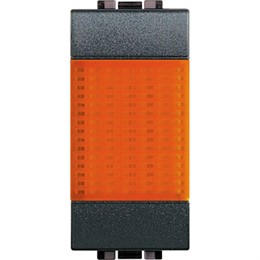 L4371A Bticino LivingLight. Сигнальный элемент . оранжевый 1 модуль для ламп 11250L-11251L-11252L
