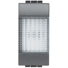 L4371T Bticino LivingLight. Сигнальный элемент . прозрачный 1 модуль для ламп 11250L-11251L-11252L