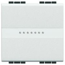N4053M2A Bticino LivingLight Переключатель Axial с автоматическими клемами. размер 2 модуля. цвет белый