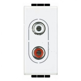 N4281 Bticino LivingLight Разъем Аудио 2хRCA. цвет белый