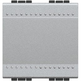 NT4005M2A Bticino LivingLight Кнопка с автоматическими клемами. размер 2 модуля. цвет алюминий
