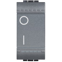 L4002N Bticino LivingLight. Выключатель 2-х полюсный. 16AX. цвет антрацит