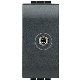 L4280 Bticino LivingLight. Разъем Аудио Jack 3.5 цвет антрацит