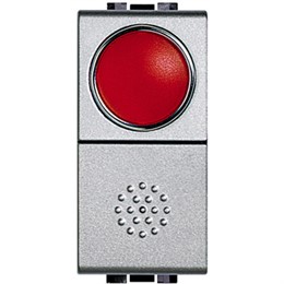 NT4038R Bticino Кнопка 10А. 1P-NО индикатор с красным рассеивателем