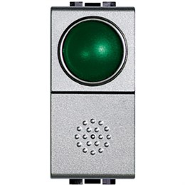 NT4038V Bticino Кнопка 10А. 1P-NО индикатор с зелёным рассеивателем