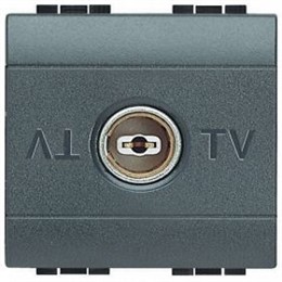 L4202D Bticino LivingLight. «Экранированная TV розетка оконечная 1 модуль. «»папа»» с возможностью обратной связи»