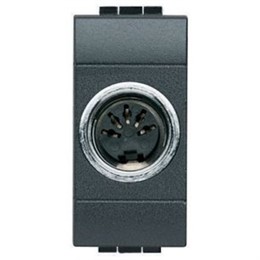 L4292 Bticino LivingLight. 5 полюсный разъём DIN для устройств hi fi и сходных с ними — под распайку