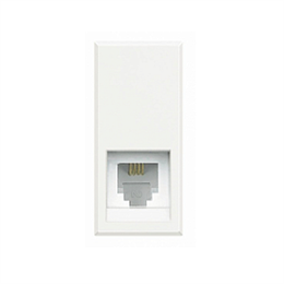 Bticino Axolute White Розетка телефон RJ11 2 мод HD4258C11D