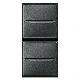BT Axolute Антрацит Axial Выключатель кнопочный 10А (1NO контакт), 2 мод