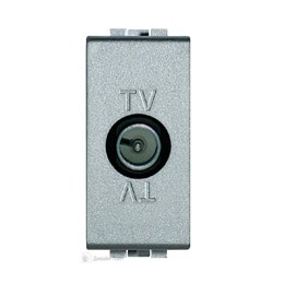 NT4202PT Bticino Экранированная TV розетка проходная 1 модуль. «папа». со встороенным 75 Ом сопротивлением