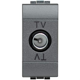 L4202P Bticino LivingLight. «Экранированная TV розетка проходная 1 модуль. «»папа»»» LP