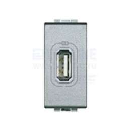 NT4285 Bticino LivingLight Разъем USB. цвет алюминий