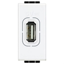 N4285C Bticino LivingLight Зарядка USB для мобильных устройств. размер 1 модуль. цвет белый