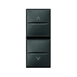 BT Axolute Антрацит Axial Выключатель жалюзийный кнопочный 10А), 1 мод
