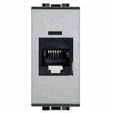 NT4262C6 Bticino LivingLight Розетка RJ45. UTP. cat6. IDC110. цвет алюминий