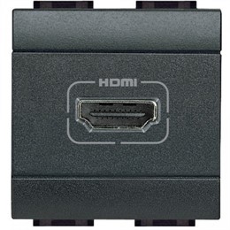L4284 Bticino LivingLight. Разъем HDMI. цвет антрацит