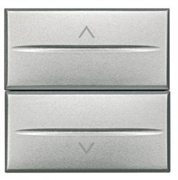 BT Axolute Алюминий Axial Выключатель жалюзийный кнопочный 10А), 2 мод